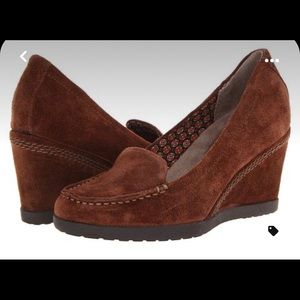 WOMENS NATURALIZER N5 COMFORT PAISLEY NATURA BROWN WEDGE LOAFERS